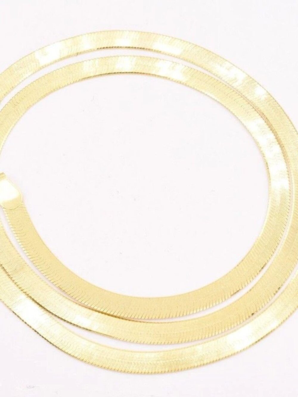 14K Plated Sterling Silver Herringbone Chain – 4.5mm